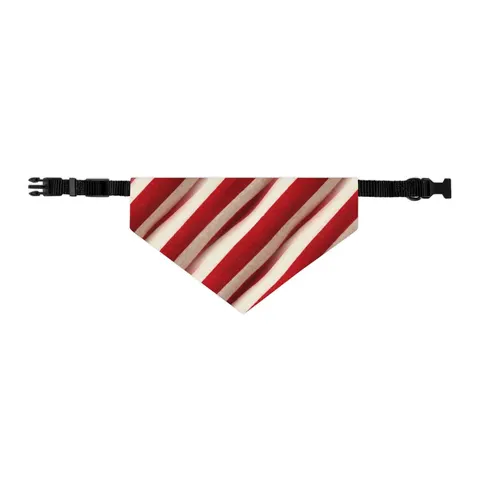 Holiday Candy Cane Twist Pet Bandana Collar — other view