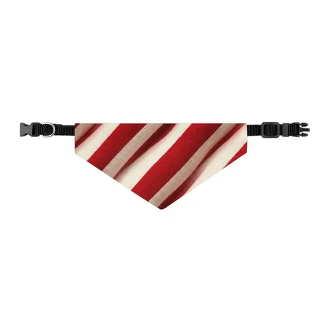 Holiday Candy Cane Twist Pet Bandana Collar — other view