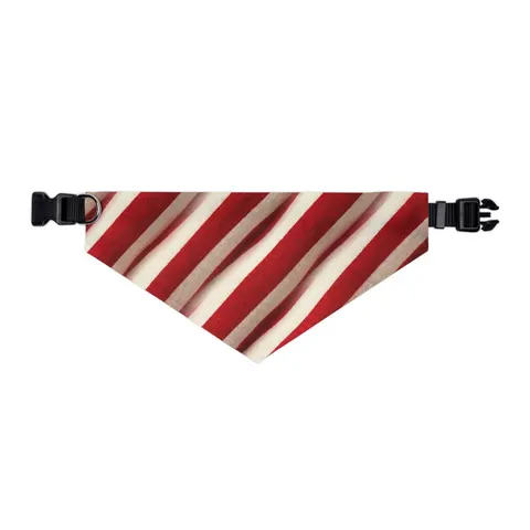 Holiday Candy Cane Twist Pet Bandana Collar — other view