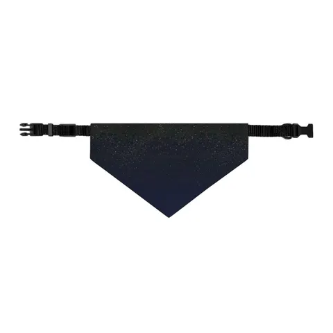 New Year Midnight Sparkle Gradient Pet Bandana Collar — other view