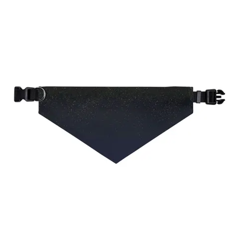 New Year Midnight Sparkle Gradient Pet Bandana Collar — other view