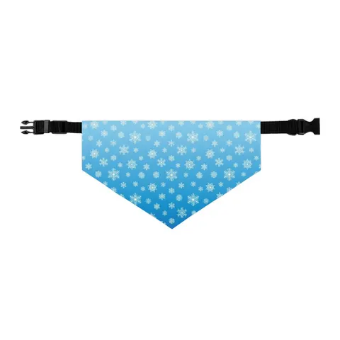Holiday Snowflake All-Over Pet Bandana Collar — other view