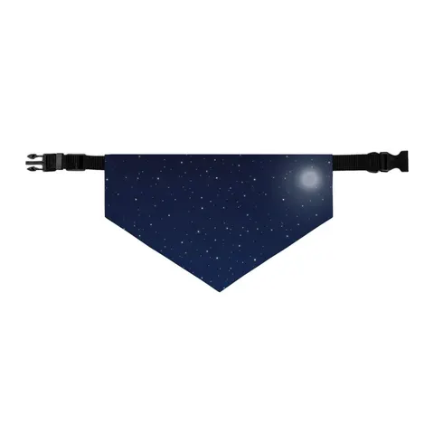Holiday Starry Winter Night Pet Bandana Collar — other view