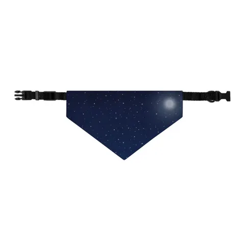 Holiday Starry Winter Night Pet Bandana Collar — other view