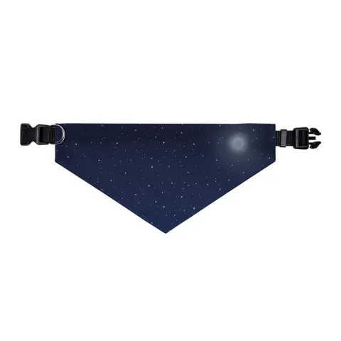 Holiday Starry Winter Night Pet Bandana Collar — other view