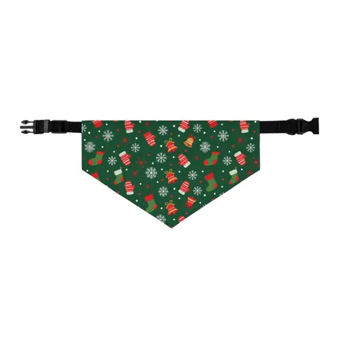 Holiday Ugly Sweater Icons Pet Bandana Collar — other view