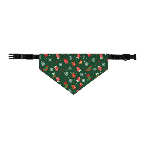Holiday Ugly Sweater Icons Pet Bandana Collar — other view