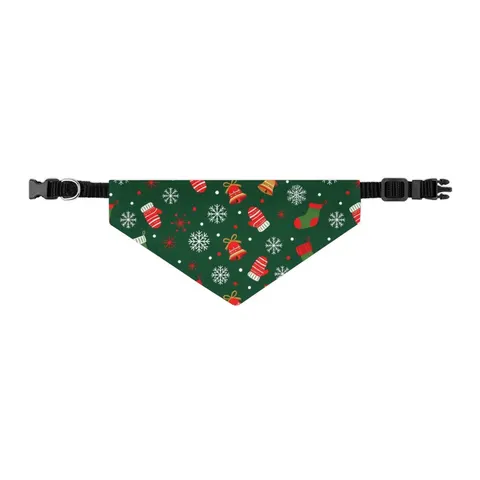 Holiday Ugly Sweater Icons Pet Bandana Collar — other view