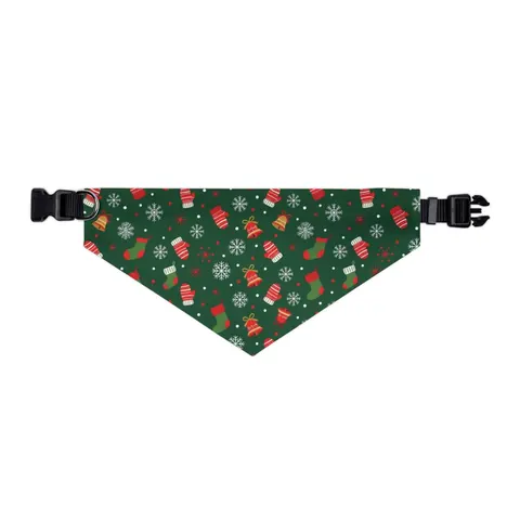 Holiday Ugly Sweater Icons Pet Bandana Collar — other view