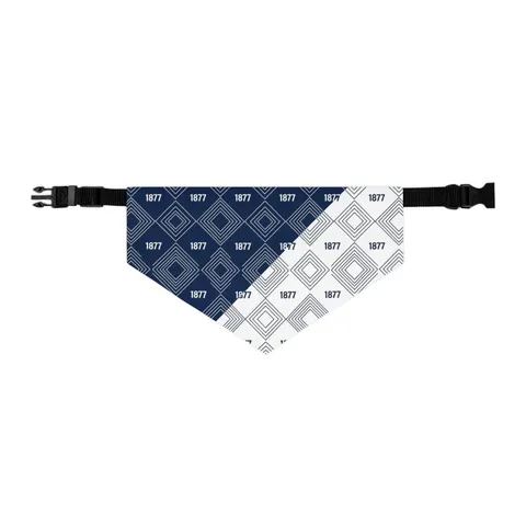 Jackson State 1877 Blue & White Split Pet Bandana Collar — other view