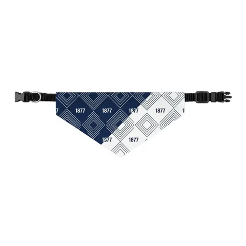 Jackson State 1877 Blue & White Split Pet Bandana Collar — other view