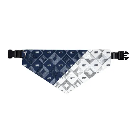 Jackson State 1877 Blue & White Split Pet Bandana Collar — other view