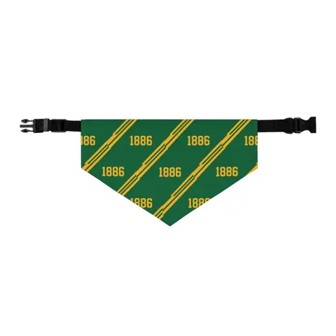 Kentucky State 1886 Green & Gold Pet Bandana Collar — other view
