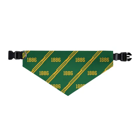 Kentucky State 1886 Green & Gold Pet Bandana Collar — other view