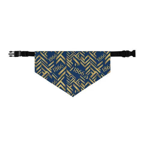 Lincoln (MO) 1866 Blue & Gold Pet Bandana Collar — other view