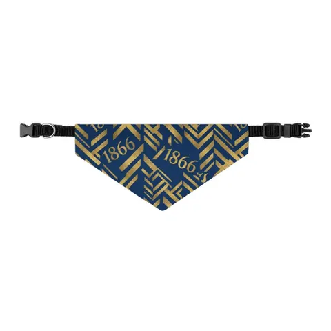Lincoln (MO) 1866 Blue & Gold Pet Bandana Collar — other view
