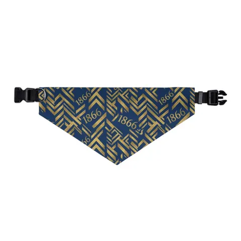Lincoln (MO) 1866 Blue & Gold Pet Bandana Collar — other view