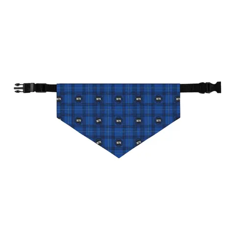 Livingstone 1879 Blue & Black Pet Bandana Collar — other view