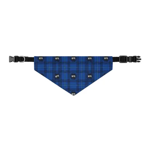 Livingstone 1879 Blue & Black Pet Bandana Collar — other view