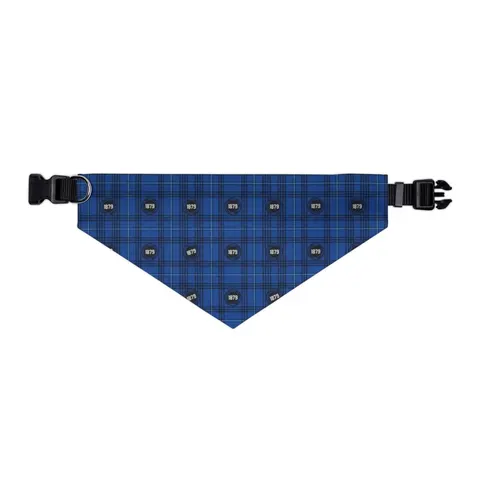 Livingstone 1879 Blue & Black Pet Bandana Collar — other view