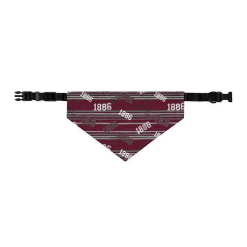 UMES 1886 Maroon & Grey Pet Bandana Collar — other view