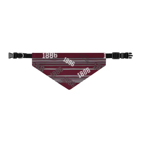 UMES 1886 Maroon & Grey Pet Bandana Collar — other view