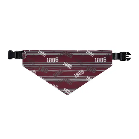 UMES 1886 Maroon & Grey Pet Bandana Collar — other view