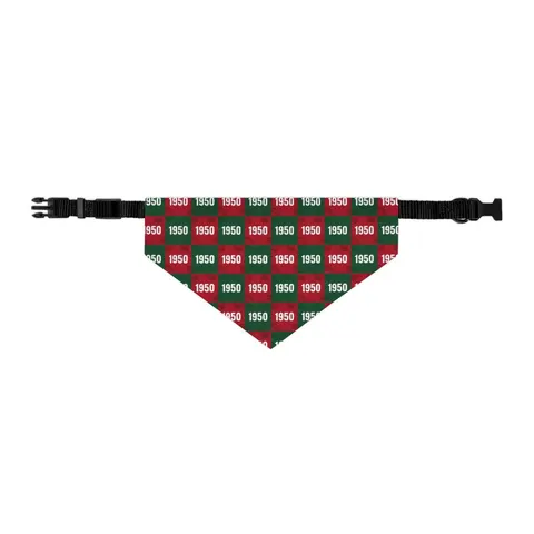 Mississippi Valley State 1950 Green & Red Pet Bandana Collar — other view