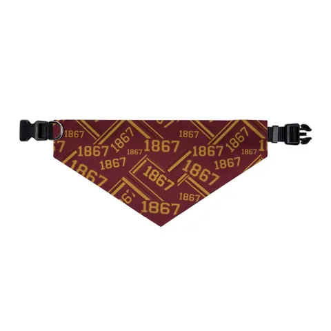 Morehouse 1867 Maroon & Gold Classic Pet Bandana Collar — other view