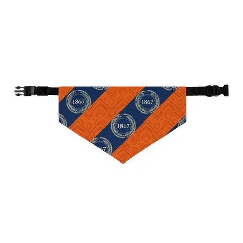 Morgan State 1867 Orange & Royal Pet Bandana Collar — other view