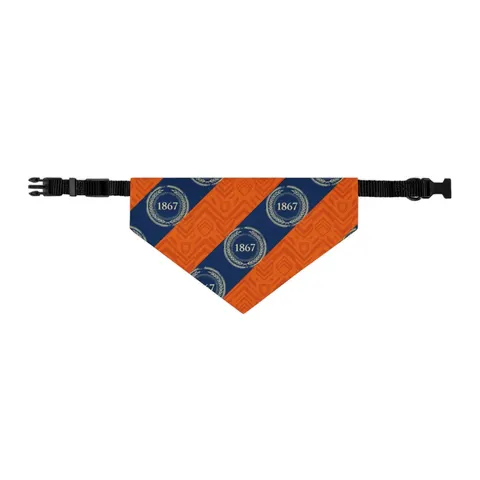 Morgan State 1867 Orange & Royal Pet Bandana Collar — other view