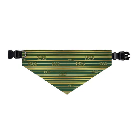 Norfolk State 1935 Green & Gold Pet Bandana Collar — other view