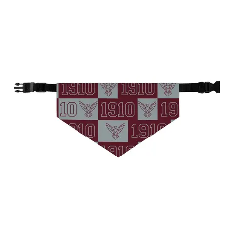 NC Central 1910 Maroon & Grey Pet Bandana Collar — other view