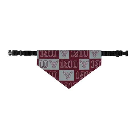 NC Central 1910 Maroon & Grey Pet Bandana Collar — other view