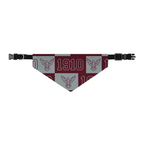NC Central 1910 Maroon & Grey Pet Bandana Collar — other view