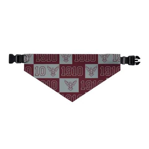 NC Central 1910 Maroon & Grey Pet Bandana Collar — other view