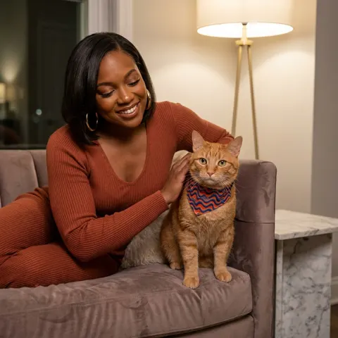 Savannah State 1890 Orange & Blue Pet Bandana Collar