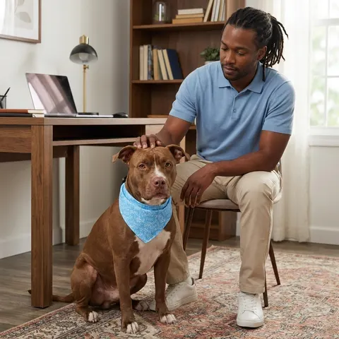 Spelman 1881 Sky Blue Elegance Pet Bandana Collar
