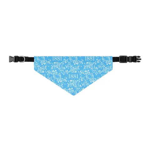 Spelman 1881 Sky Blue Elegance Pet Bandana Collar — other view