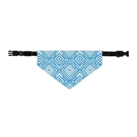 Saint Augustine's 1867 Blue & White Pet Bandana Collar — other view
