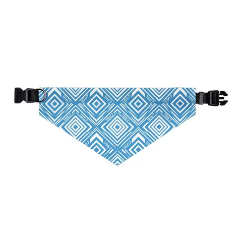 Saint Augustine's 1867 Blue & White Pet Bandana Collar — other view