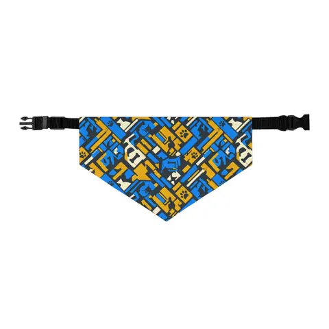 Streetwear Black/White Stencil Pet Bandana Collar — other view