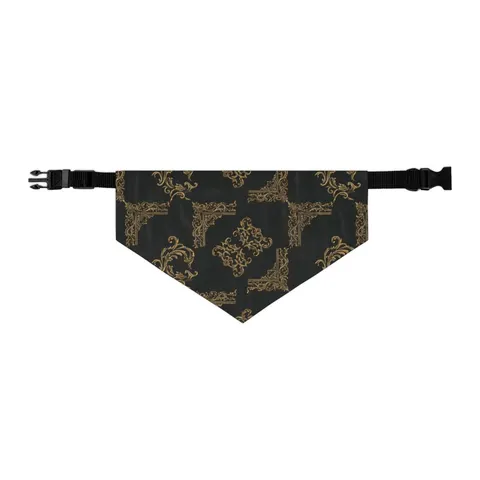 Trap Renaissance Gold Frame Pet Bandana Collar — other view