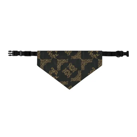 Trap Renaissance Gold Frame Pet Bandana Collar — other view