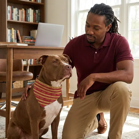 Tuskegee 1881 Crimson & Old Gold Pet Bandana Collar
