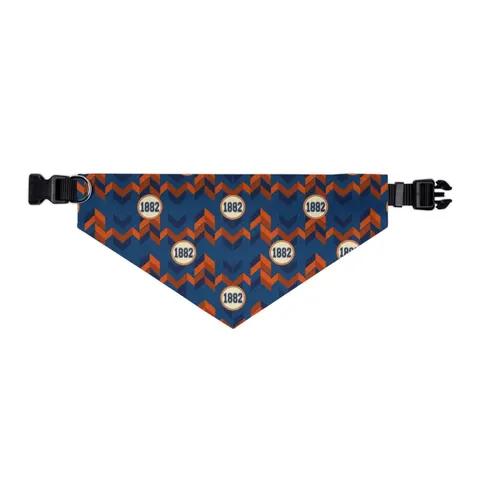 Virginia State 1882 Orange & Blue Pet Bandana Collar — other view