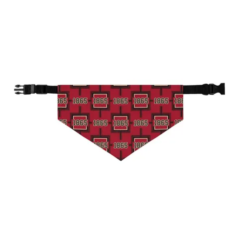 Virginia Union 1865 Crimson & Black Pet Bandana Collar — other view