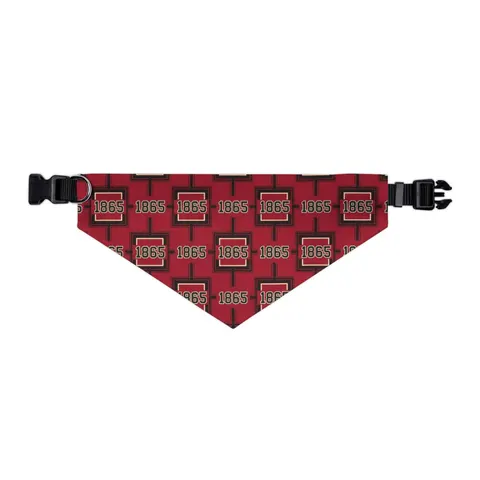 Virginia Union 1865 Crimson & Black Pet Bandana Collar — other view