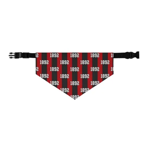 Winston-Salem State 1892 Red & Black Pet Bandana Collar — other view