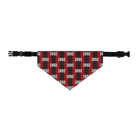 Winston-Salem State 1892 Red & Black Pet Bandana Collar — other view
